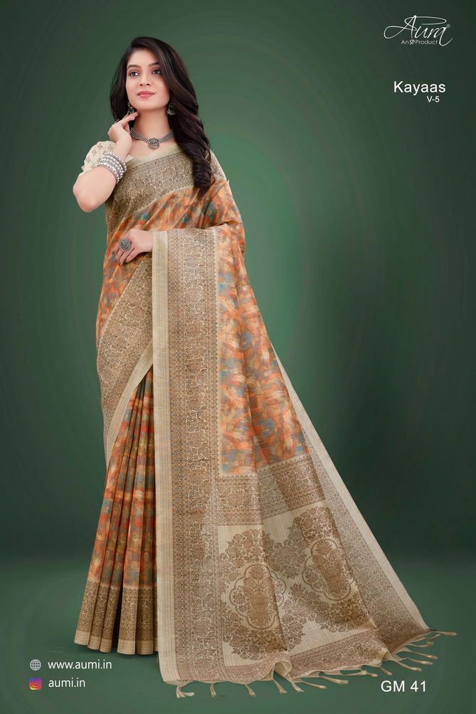 Aura Kayaas V 5 Fancy Ethnic Wear Wholesale Designer Sarees